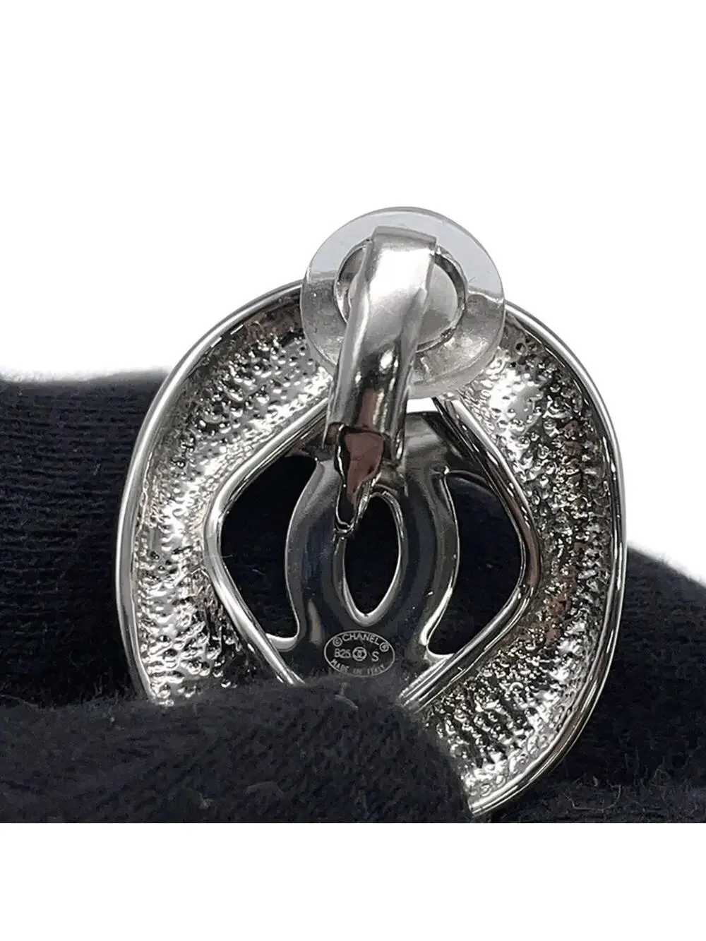 Chanel Cc Logo Clip-On Earrings Silver- #357592C10B